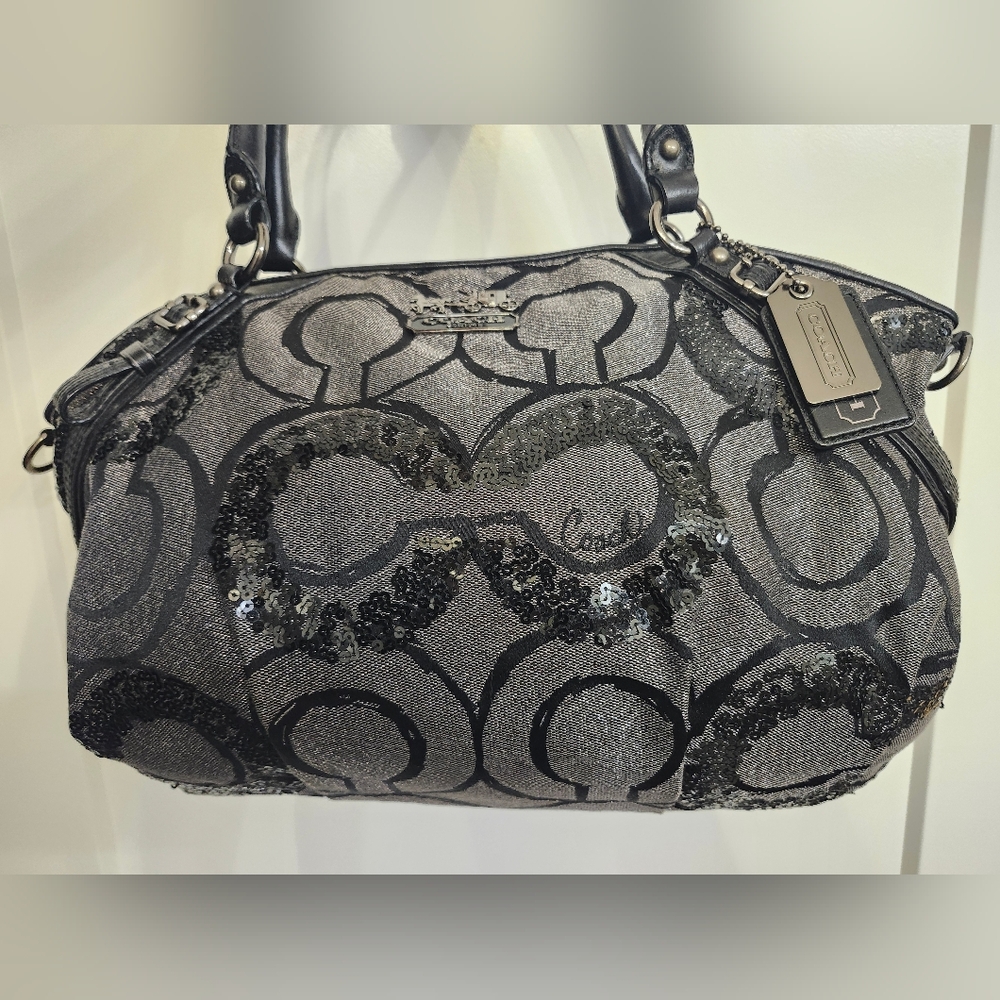 Coach Madison Sophia OpArt Sequin Satchel H1082-15940